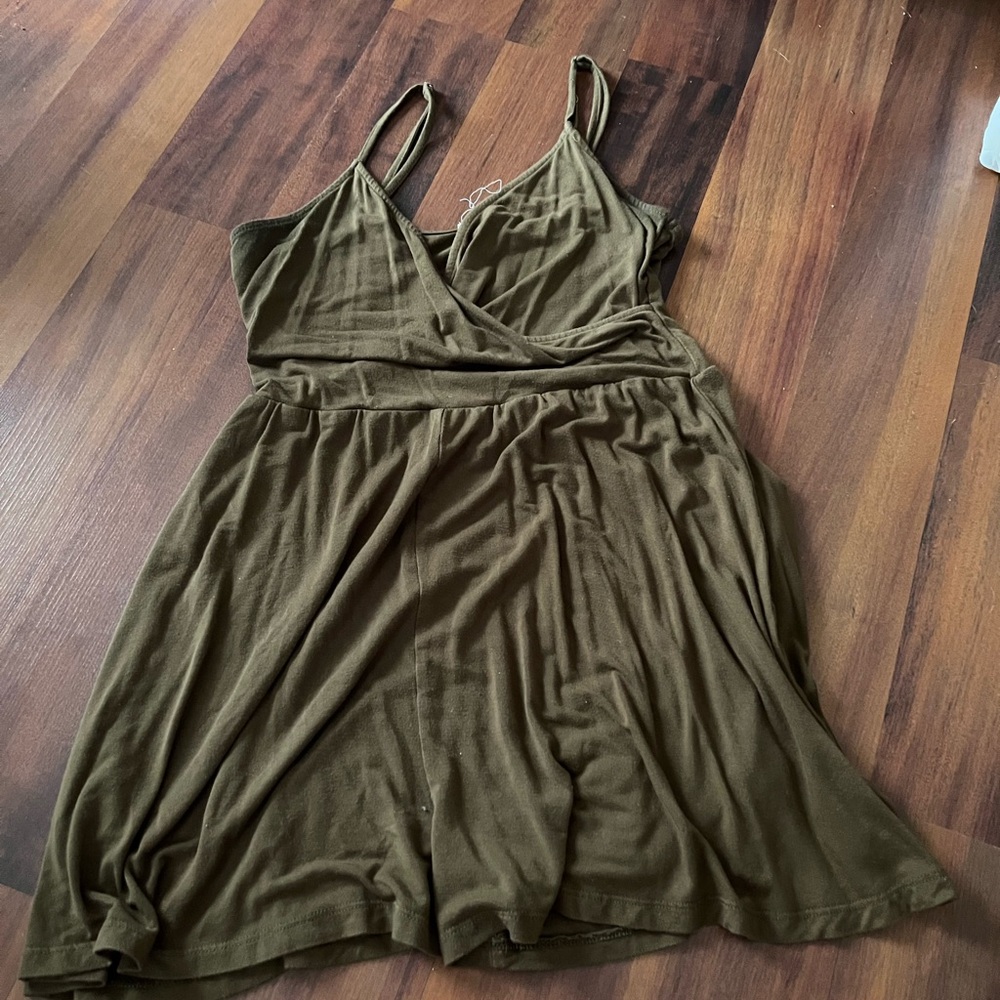 Garage Khaki Sleeveless Jumpsuit